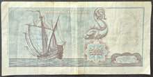 Load image into Gallery viewer, Italy 5,000 Lire 1964-1970 Banknote
