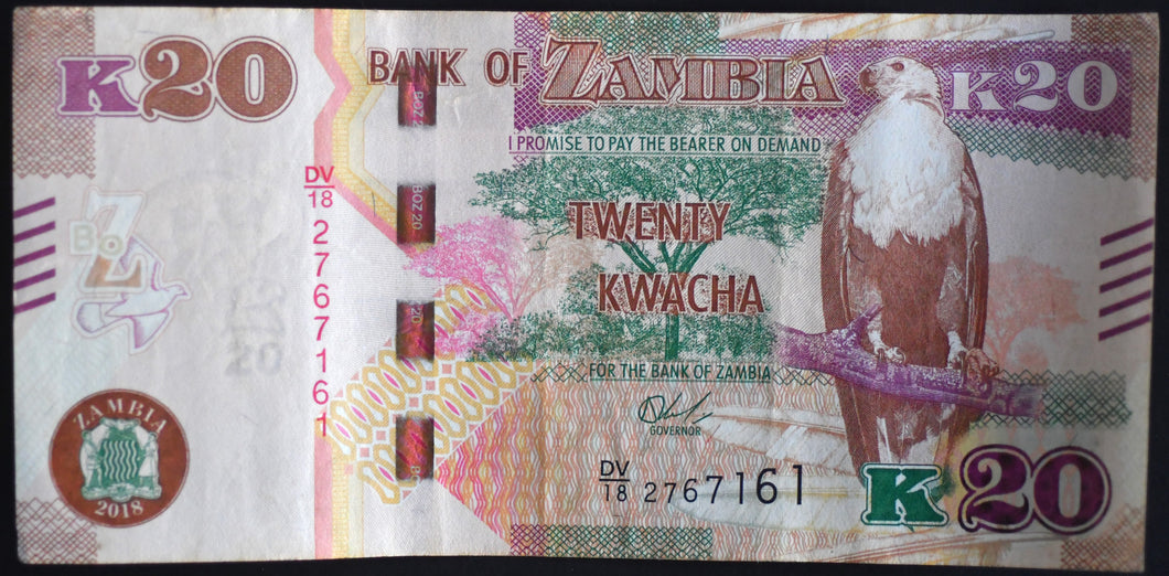 Zambia 20 Kwacha Banknote