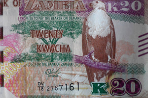 Zambia 20 Kwacha Banknote