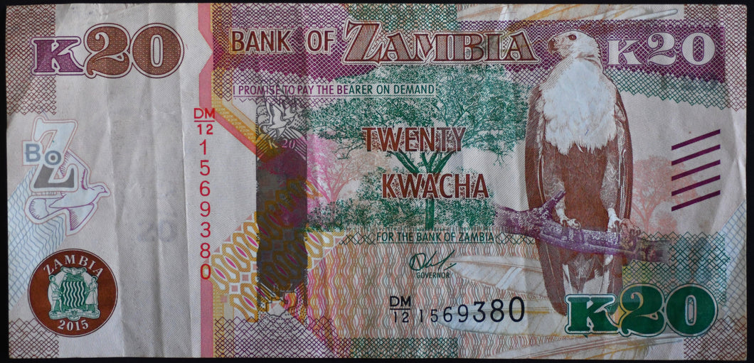 Zambia 20 Kwacha Banknote