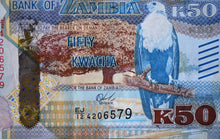 Load image into Gallery viewer, Zambia 50 Kwacha Banknote
