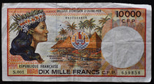 Load image into Gallery viewer, French Polynesia 10,000 Francs Banknote
