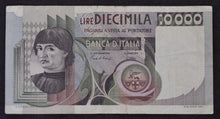 Load image into Gallery viewer, Italy 10,000 Lire Banknote 1976
