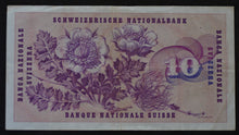 Load image into Gallery viewer, 1969 Switzerland 10 Ten Francs Banknote Swiss National Bank Alfred Escher
