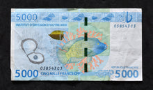 Load image into Gallery viewer, French Polynesia 5,000 Francs Banknote
