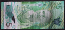 Load image into Gallery viewer, Barbados 5 Dollars Banknote Polymer
