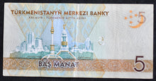 Load image into Gallery viewer, Turkmenistan 5 Manat Banknote (2017)
