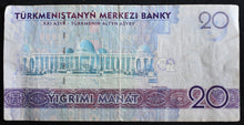 Load image into Gallery viewer, Turkmenistan 20 Manat Banknote (2009)
