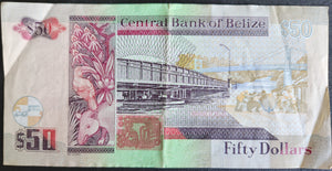 Belize 50 Dollars Banknote