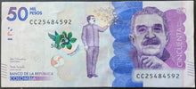 Load image into Gallery viewer, Colombia 50,000 Pesos Banknote
