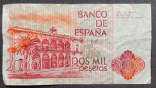 Load image into Gallery viewer, Spain 2,000 Pesetas 1980 Banknote
