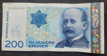 Load image into Gallery viewer, Norway 200 Kroner Banknote
