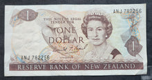 Load image into Gallery viewer, New Zealand 1 Dollar Paper Banknote (Brash) (1981-1992)
