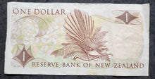 Load image into Gallery viewer, New Zealand 1 Dollar Paper Banknote (Wilks) (1967-1981)
