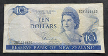 Load image into Gallery viewer, New Zealand 10 Dollar Paper Banknote (Hardie) (1967-1981)
