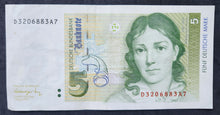 Load image into Gallery viewer, Germany 5 Deutsche Mark Banknote
