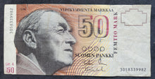 Load image into Gallery viewer, Finland 50 Markkaa Banknote
