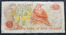 Load image into Gallery viewer, New Zealand 5 Dollar Paper Banknote (Wilks) (1967-1981)
