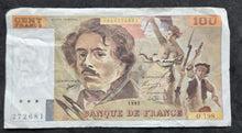 Load image into Gallery viewer, France 100 Francs Banknote 1991
