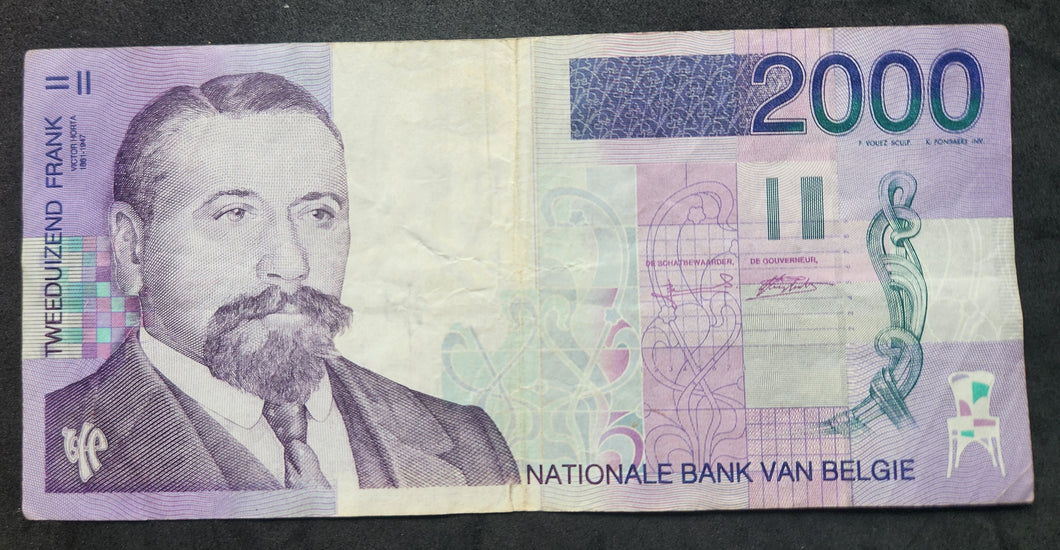 Belgium 2,000 Francs Banknote