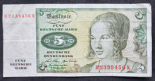 Load image into Gallery viewer, Germany 5 Deutsch Mark Banknote
