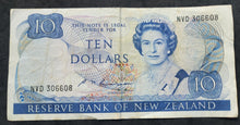 Load image into Gallery viewer, New Zealand 10 Dollar Paper Banknote (Russell) (1981-1992)
