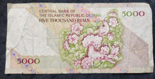 Load image into Gallery viewer, Iran 5,000 Rial Banknote (1993-2009)
