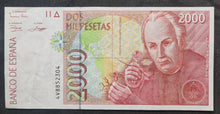 Load image into Gallery viewer, Spain 2,000 Pesetas Banknote
