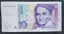 Load image into Gallery viewer, Germany 10 Deutsche Mark Banknote

