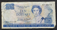 Load image into Gallery viewer, New Zealand 10 Dollar Paper Banknote (Brash) (1981-1992)
