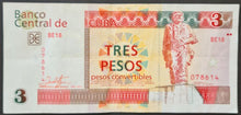 Load image into Gallery viewer, Cuba 3 Pesos Convertibles Banknote
