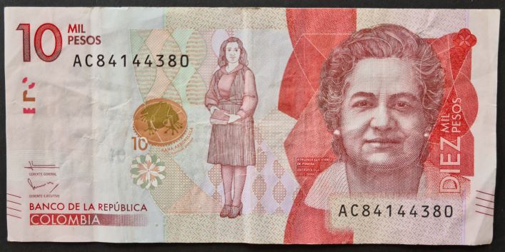 Colombia 10,000 Pesos Banknote