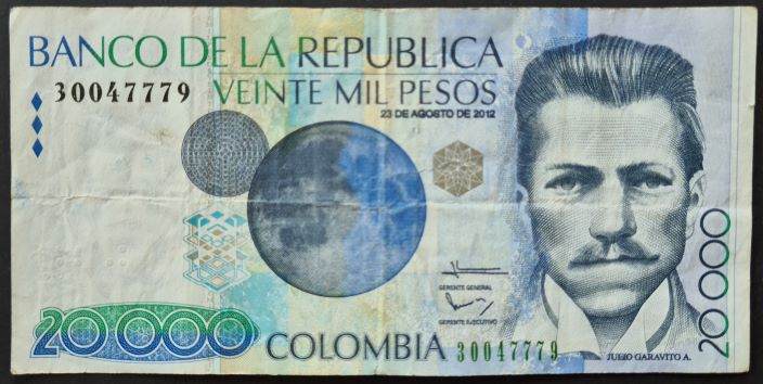 Colombia 20,000 Pesos Banknote