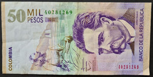 Colombia 50,000 Pesos Banknote