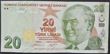 Load image into Gallery viewer, Turkey 20 Lira Banknote
