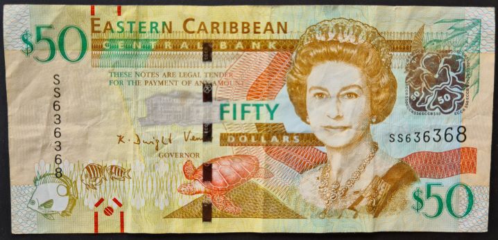 East Caribbean 50 Dollars Banknote