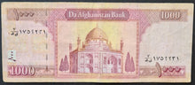 Load image into Gallery viewer, Afghanistan 1,000 Afghanis Banknote
