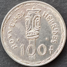 Load image into Gallery viewer, New Hebrides 1966 100 Francs Silver Coin
