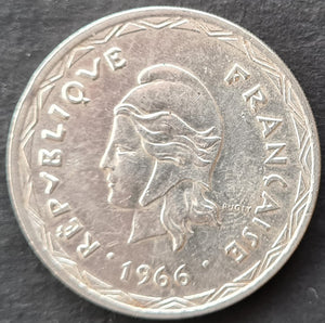 New Hebrides 1966 100 Francs Silver Coin