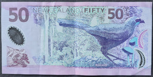 New Zealand 50 Dollar Polymer Banknote