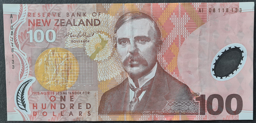 New Zealand 100 Dollar Polymer Banknote