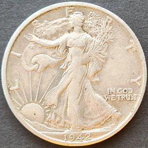 United States  Half Dollar Walking Liberty 1942 Philadelphia