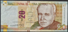 Load image into Gallery viewer, Peru 20 Nuevos Soles Banknote
