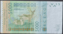 Load image into Gallery viewer, West African States 5,000 Francs Banknote
