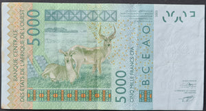 West African States 5,000 Francs Banknote