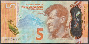 New Zealand 5 Dollar Polymer Banknote