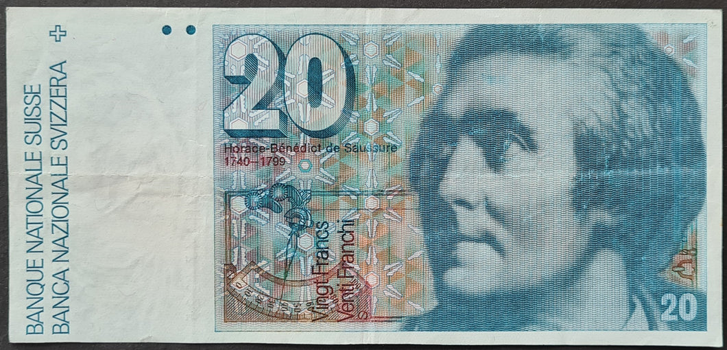 Switzerland 20 Francs Banknote