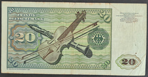 Germany 20 Deutsche Mark Banknote