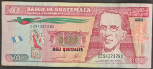 Guatemala 10 Quetzal Banknote