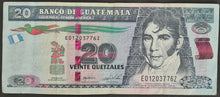 Load image into Gallery viewer, Guatemala 20 Quetzal Banknote
